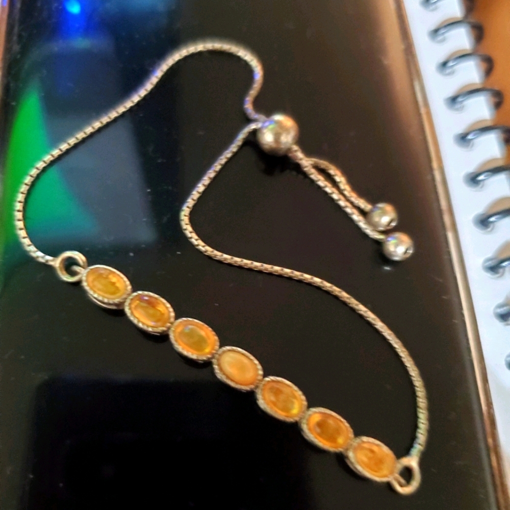 Sterling silver Ethiopian opal bracelet
